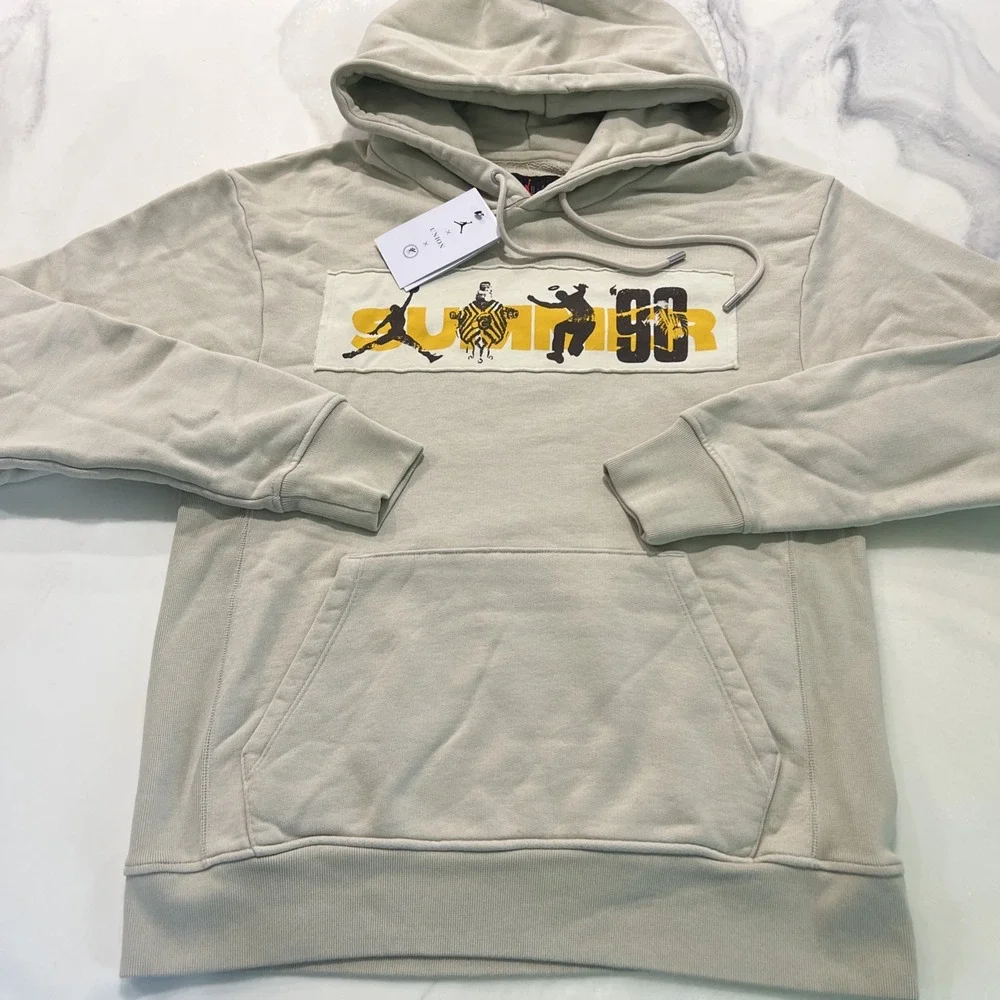 Jordan x UNION x Bephies Beauty Supply Men's Small Hoodie FD4244-206 Khaki Tan‎